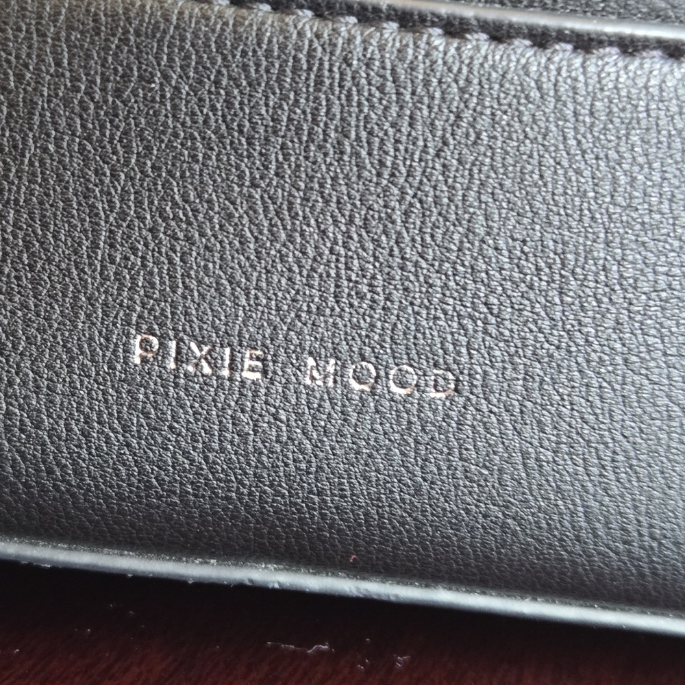 Pixie Mood Black Vegan Leather Convertible Mini Backpack / Crossbody Bag - Picture 3 of 8